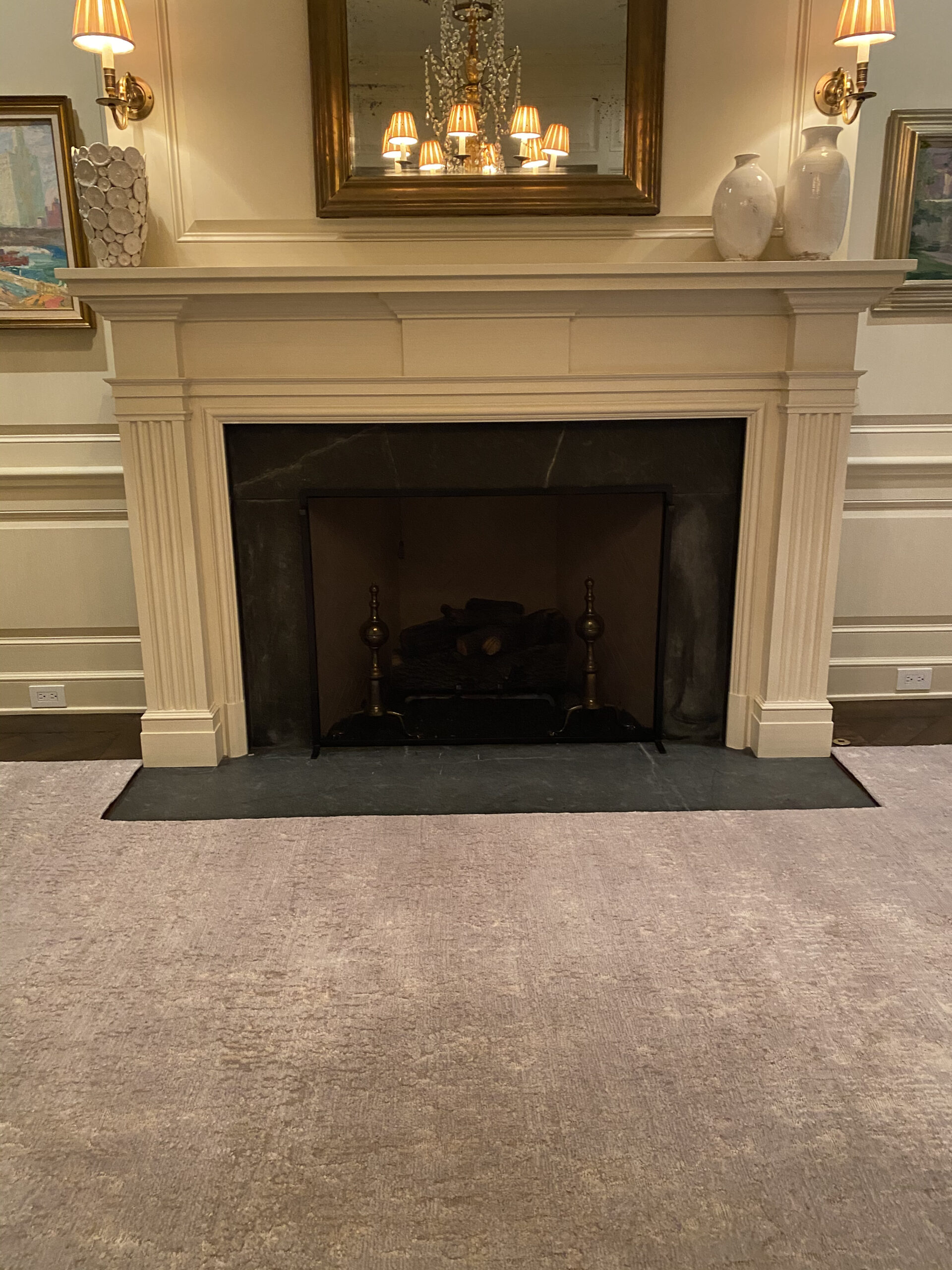 custom rug fireplace hearth