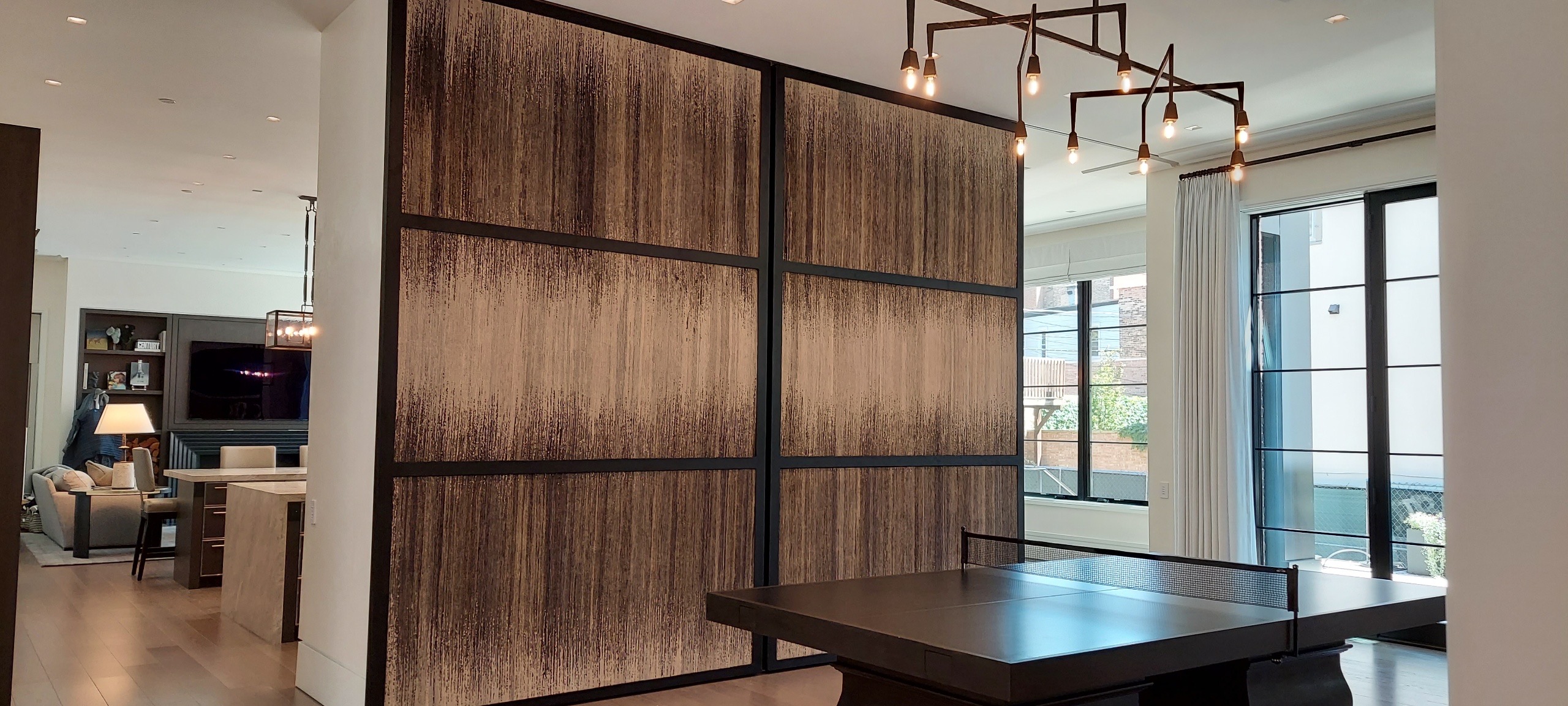 custom rug on a sliding door